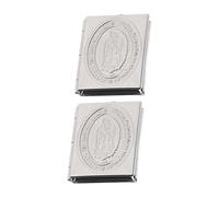 ULTECHNOVO 2PCS Stainless Steel Mini Bible Book Photo Box Pendant Keychain Accessories 27.3x35mm Small Hanging Decor for Necklace DIY Christian