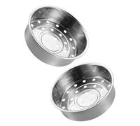 ULTECHNOVO 2pcs Stainless Steel Steamer Basket Deep and Thick Steaming Rack for Rice Cooker for Veggies Buns and More Cooking Options