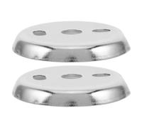 ULTECHNOVO 2pcs Stainless Steel Towel Bar Wall Mount Bracket with Waterproof Stable Base Design, Round Silver Bathroom Towel Rack Replacement Accessory for Modern Minimalistic Bathroom