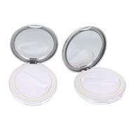 ULTECHNOVO 2pcs Thin Loose Powder Box Makeup Powder Holder Mirror Case for Revolution Loose Box Body Collection