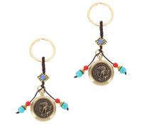 ULTECHNOVO 2pcs Tiger Keychain Key Ring Delicate Zinc Alloy Portable Decorative Hanging Pendant Tiger Pattern for School Bag Hanging Pendant and Employee Welfare