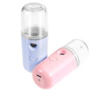 ULTECHNOVO 2pcs USB Rechargeable Nano Face Mist Sprayer Deep Hydrating Facial Moisturizer Portable Beauty Humidifier for All Skin Types with Fine Atomization Technology
