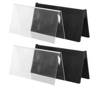 ULTECHNOVO 2Pcs V-Shape Plastic Name Plate Holder 8X4 Inches Double-Sided Desk Sign for Office Meeting Room Conference Table and Restaurant Table Signs