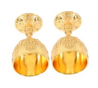ULTECHNOVO 2pcs Vintage Medieval Style Gold Goblets Embossed Royal European Wine Cups for Wedding Whiskey Cocktail Retro Drinkware with Compact Tasting