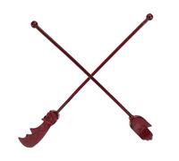ULTECHNOVO 2Pcs Vintage Wooden Carved Sticks for Buddhist Altars Authentic Ritual Accessories for Temples and Ceremonies Traditional Design Material Enhances Spiritual Ambiance