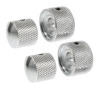 ULTECHNOVO 2pcs Volume Control Knobs for Electric Guitar and Bass, Professional Metal Potentiometer Knob Caps with Impact and Aging Resistance, Silver Finish, for Musical Instrument