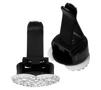 ULTECHNOVO 2pcs White Heart-shaped Rhinestone Car Vent Clips with Aroma Clay Air Freshener, Decorative Car Air Outlet Clips for Interior Scent and Female Drivers