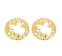 ULTECHNOVO 2pcs Windproof Hollow-Out Alloy Candle Heat Collecting Covers for Aromatherapy Scented Candles Tulip Gold Metal Caps Suitable for Home Décor and Relaxation