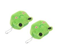 ULTECHNOVO 2pcs Women's Frog Coin Purse Set Plush Zipper Wallets Compact and Convenient Mini Bags Fits Easily in Bag or Backpack for Casual or Formal Use