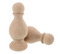 ULTECHNOVO 2pcs Wooden Finials for Porch Posts and Fence Classic Roman Column Post Caps Precision-Carved Surface Details, Unfinished Wood Material for Garden Walkways and Outdoor Spaces