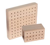 ULTECHNOVO 2pcs Wooden Nail Drill Bit Organizer 18-hole and 81-hole Display Boards, Quick Access Desktop Storage for Home Use and Nail Salons, Minimalist Style Drill Bit Holder