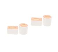 ULTECHNOVO 2sets Miniature House Tissue Holder Delicate Dollhouse Decor Realistic Miniature Ornament for Bedroom Living Room Office for Plastic Crafts and Decor 2pcs*2