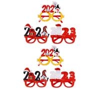 ULTECHNOVO 2sets Year Celebration Eyeglasses Funny Party Props for Graduation Photo Booths Year Eve and Festive Events Unique Eye Catching Accessories for Adults 3pcs*2