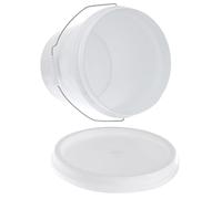 ULTECHNOVO 3 Gallon White Plastic Bucket Container with Lid Large Capacity Portable Sealed Bucket for Home and Fishing