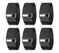 ULTECHNOVO 3 Pairs Snow Crampon Straps, Black Nylon and Metal Ice Traction Straps for Ice Crampons and Boots, Strong Hook and Loop Closure, Winter Hiking and Mountaineering