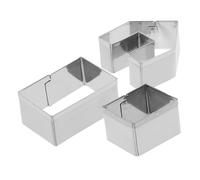 ULTECHNOVO 3 Pcs Stainless Steel Christmas House Cookie Mould Set for DIY Chocolate and Biscuit Baking Mini Gingerbread House Shape Cutters for Kitchen Fondant Pastry Sugar Crafts Baking Fun