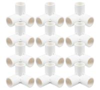 ULTECHNOVO 3 Way PVC Elbow Joint Connector for Water Pipe and Furniture 8 Pcs 1 Bag 1 Inch Three-Way Pipe Fittings for Garden Support Structure