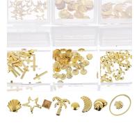 ULTECHNOVO 300pcs 12-Compartment Metal DIY Nail Art Stickers Set Crystal Resin Fill Shiny Manicure Decor and Delicate Alloy Charms for Women Nail Art Accessories 3pcs DIY Supply for