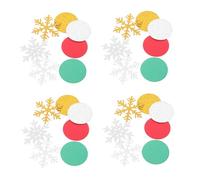 ULTECHNOVO 300pcs Snowflake Confetti with Glitter Finish Festive Paper Sprinkles for Christmas Table Decorations Red Green Gold Silver Colors Sparkling Winter Party Decor for Holiday