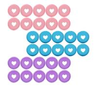 ULTECHNOVO 30pcs Blue Plastic Heart-Shaped Book Binder Rings for DIY Notepads and Planners Smooth Surface for Document Classification and Organizing Keys
