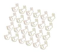 ULTECHNOVO 30pcs Bunny Shaped Decorative Paperclips Made of Sturdy Steel, Multi-Function Small Clips for Office and House Use, Not Easy to Damage, Fun and Practical