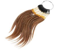 ULTECHNOVO 30pcs Hair Color Test Sample Rings Real Human Hair Strands Long-term Storage Assorted Color for Beauty Shop