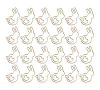 ULTECHNOVO 30pcs Rabbit Shaped Paper Clips for Office and Home Use, Steel Material, Sturdy and Not Easy to Deform, Assorted Colour Mini Clips for Document Fixing and Organizing
