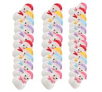 ULTECHNOVO 30pcs Resin Miniature Snowman Figurines Christmas Ornaments for Dollhouse Fairy Garden Snow Globe Tiered Tray Winter Wonderland Decor