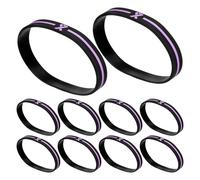 ULTECHNOVO 30pcs Silicone Breast Cancer Support Bracelets for Men and Women, Resilient Wristbands for Charity Lectures and Cancer Commemoration Events, Fundraiser Event Supplies
