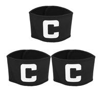 ULTECHNOVO 3pcs Adjustable Football Captain Armband with Elastic Rubber Band, Lightweight and Flexible Design and Adults, for Football Team Use on Court and Ice Hockey