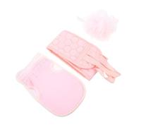 ULTECHNOVO 3pcs Bath Towel Kit with Exfoliating Shower Gloves Bath Ball and Back-Pulling Sponge Cloth for Children’S Skin Cleaning