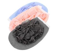 ULTECHNOVO 3Pcs Bathing Gloves for Shower Exfoliating and Body Scrubbing Soft Comfortable Material Remove Dead Skin and Oil Suitable for Men and Women Includes Pink Khaki Dark Coffee Colors