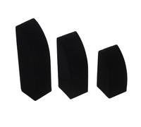 ULTECHNOVO 3pcs Black Velvet Jewelry Display Stands Set - Vertical Necklace, Earring Pendant Holder Easel for Home, Shop, Market Stall Jewelry Organization and Exhibition