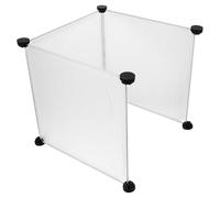 ULTECHNOVO 3pcs Cat Box Enclosure Litter Box Screen Pet Toilet Splash Guards High Sided Stylish Design White Plastic Resin with 8 Buckle Replacement Convenience
