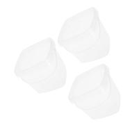 ULTECHNOVO 3PCS Clear Square Plastic Buckets with Lids and Handles Reusable Food Storage Containers for Freezer Airtight Multipurpose Pails for Ice Cream Water and Miscellaneous Items