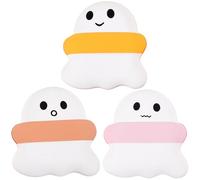 ULTECHNOVO 3pcs Cute Powder Puff Set for Women - Soft Cartoon Makeup Sponge for Dry Wet Use, Mini Facial Setting Puff in Pink, Beige Yellow, No Powder Waste, Premium Beauty Tool for Everyday Makeup