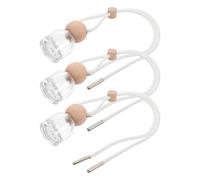 ULTECHNOVO 3pcs Empty Glass Perfume Bottles 10ml Vintage Wooden Lid Prevents Leakage Stylish Aromatherapy Essential Oil Diffuser for Car Interior DIY Perfume Enthusiasts