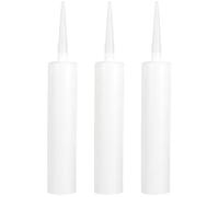 ULTECHNOVO 3pcs Empty Hose Fillable Caulk Tubes Grout Filler Tube Latex Caulking Tubes Tile Grout Sealer White Plastic Squeeze Bottles Empty Caulking Sealant Tubes Ceramic Tile Empty Can