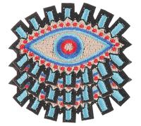 ULTECHNOVO 3pcs Eye Shaped Embroidered Iron Patches for Hats and Shoes, Polyester Material, Practical and Embellishing DIY Accessories with Chic and Elegant Design