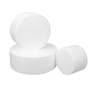 ULTECHNOVO 3Pcs Foam Cake Dummies Set for Decorating Practice Food-Grade Foam Cake Models with 10Cm 15Cm 20Cm Diameter and 7Cm Height and Sugarcraft Training
