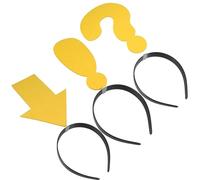 ULTECHNOVO 3pcs Funny Hair Hoops Arrow Question Mark Exclamation Mark Headbands Unique Colorful Plastic Felt Hair Accessories Easy to Wear Versatile for Themes Birthday Party