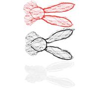 ULTECHNOVO 3pcs Girl Rabbit Ear Hairband Lace Cloth Headbands Adorable Eye-catching Rabbit Ears Party Accessories for Christmas Cheer Props Random Color