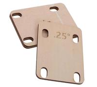 ULTECHNOVO 3pcs Guitar Neck Spacer Wooden Guitar Neck Shims Khaki Quick Installation and Removal Improving Comfort for Bassists