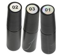 ULTECHNOVO 3pcs High-gloss Silver Metallic Nail Gel Polish with Thin Precision Brush, High Density Quick UV LED Cure Gel Liner for DIY Nail Art and Wedding Designs