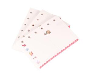 ULTECHNOVO 3pcs Loose-leaf Refill Paper Colorful Hole Punch A7 Size Paper Smooth Surface for Writing Fits 6 Ring Binders for Home and Store Use