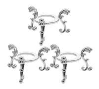ULTECHNOVO 3Pcs Metal Crystal Ball Display Stands Sphere Holder Base for Mineral Stones and Small Artworks Decorative Desktop Support for Home Office 2.76X2.76X1.77In
