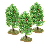 ULTECHNOVO 3pcs Miniature Artificial Fruit Trees Dollhouse Plants for Sand Table Decor Realistic Scenery Models for Micro Landscape and Urban Planning Simulations