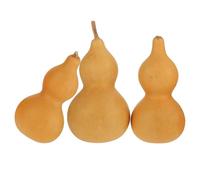 ULTECHNOVO 3pcs Natural Artisan Gourd Decorations Set 9-12cm Mini Gourd Ornaments for Home Office Desk Décor Crafting and Feng Shui Accents