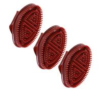 ULTECHNOVO 3pcs Plastic Bath and Body Brushes with Unique Glove Design for Scalp Massage and Blood Circulation Stimulation Without Skin Damage, for Shower and Bathing Care