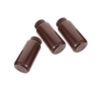 ULTECHNOVO 3pcs Plastic Medicine Bottles and Sample Containers 500ml Refillable Dark Color Storage Bottles with Lids for Laboratory and Chemical Reagent Storage